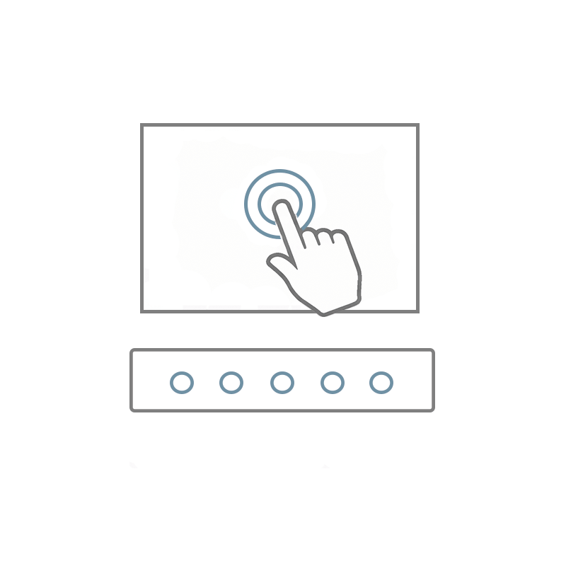 Digital control unit with large 24" touch display.