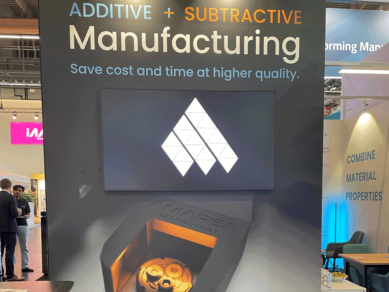 AMAREA Technology presenting the new Subtractive Process within the Additive Manufacturing process of the MMJ ProX Series.